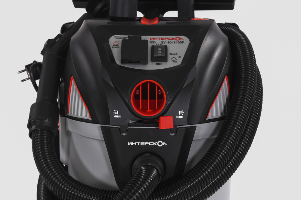 Пылесос строительный ИНТЕРСКОЛ ПУ-30/1400Р, ПУ-30/1400РЭ