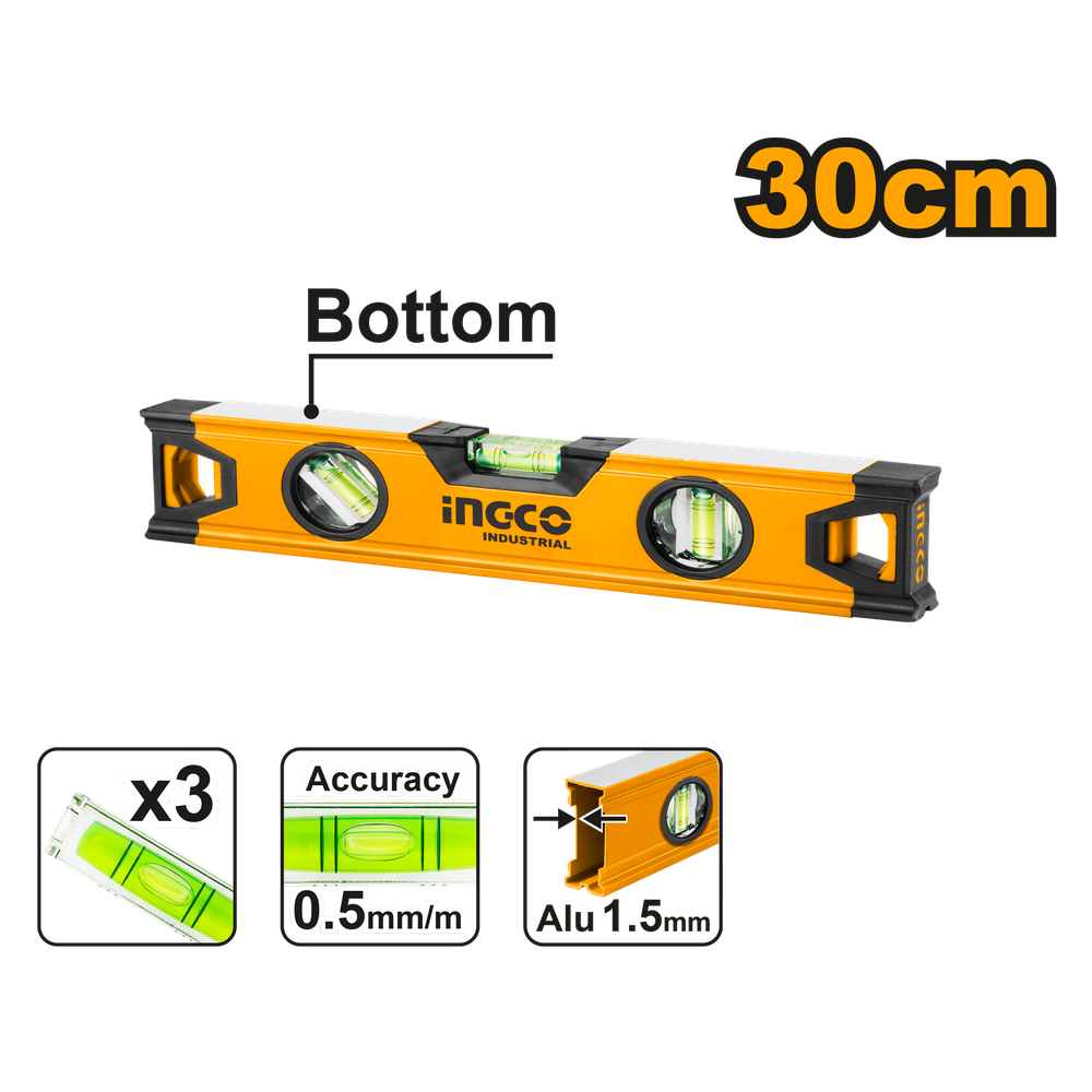 Уровень пузырьковый 30 см INDUSTRIAL