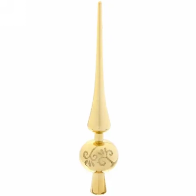 Верхушка на ёлку 27 см «Золотой иней» золото