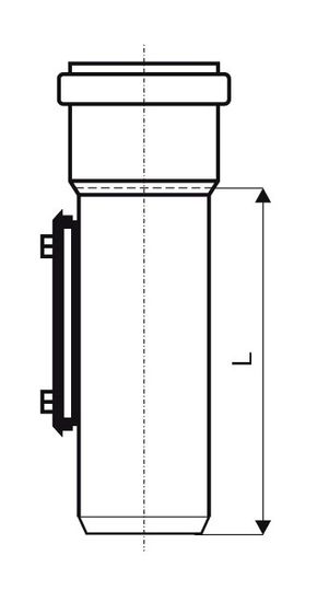 Ревизия с прямоугольным люком Ostendorf KGRE 110 мм канализационная арт. 220600