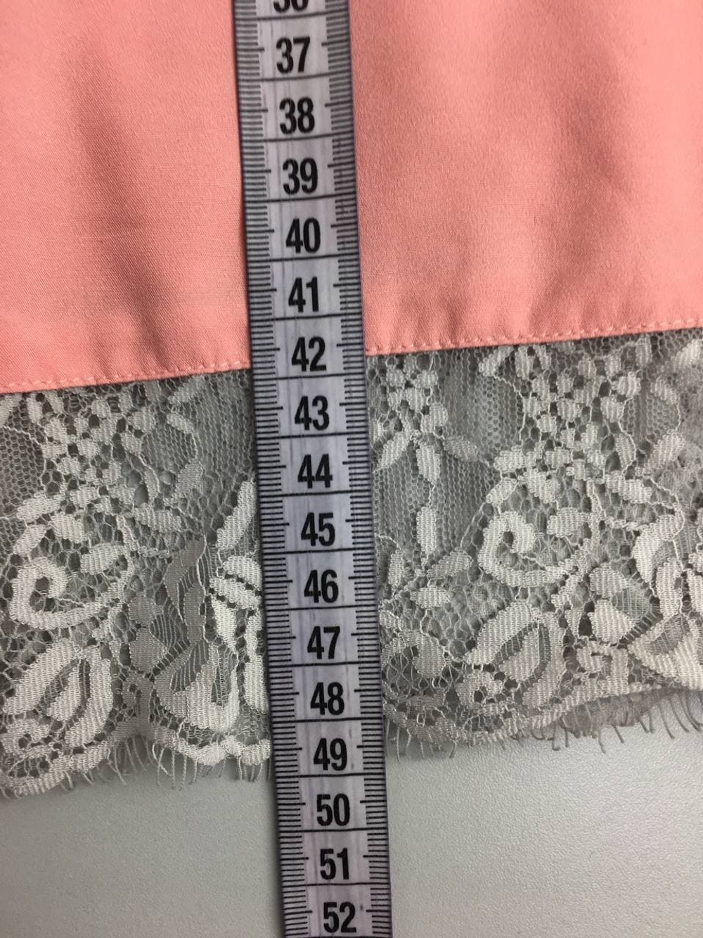 Топ коралловый с кружевом 44 размер