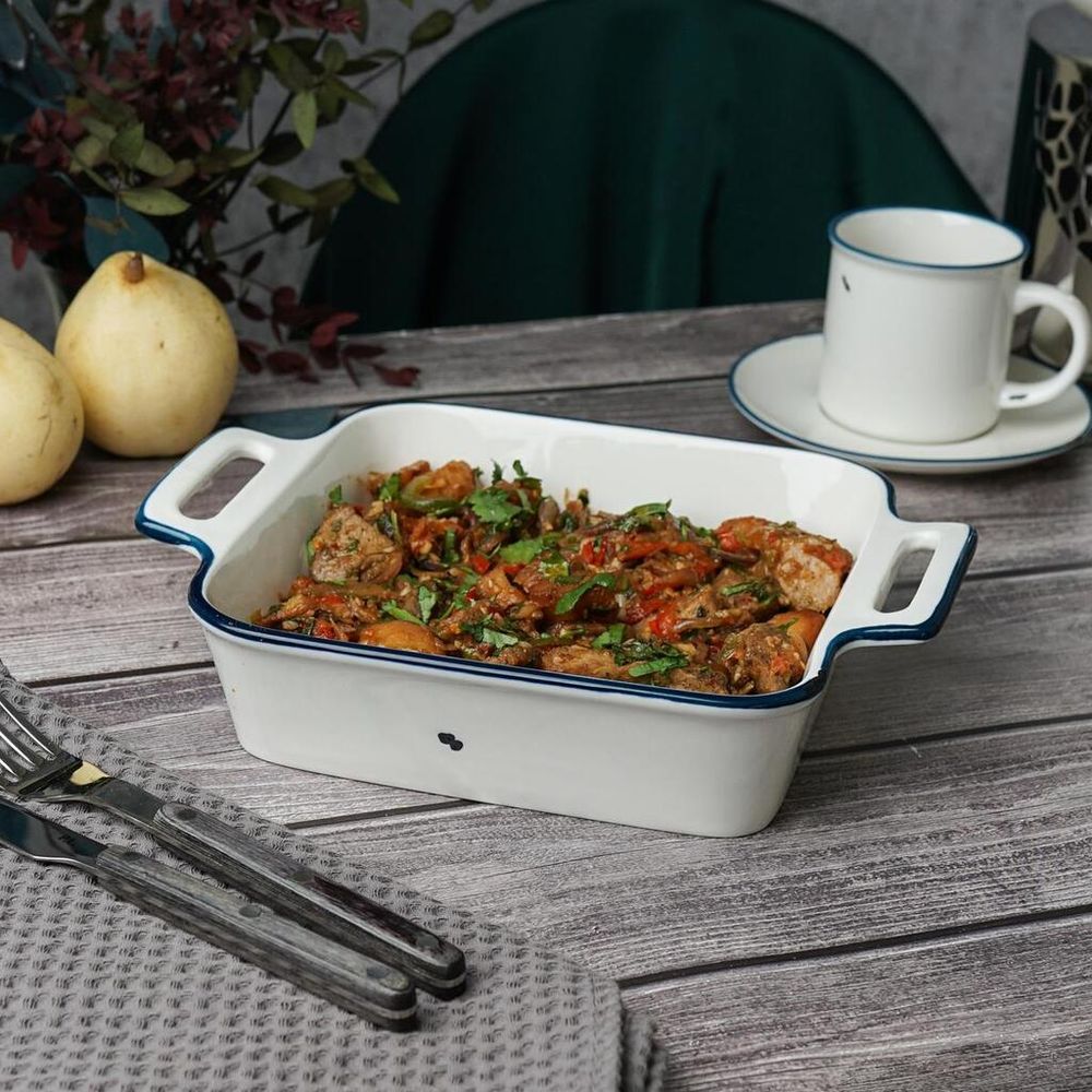 Блюдо прямоугольное 27,3*21,2 см h5,6 см 1475 мл с ручками   P.L. Proff Cuisine [1]