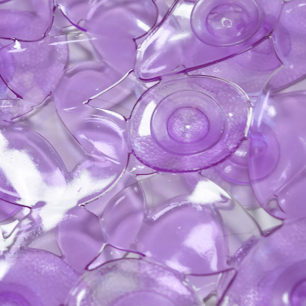 Коврик для ванной 68*34см "Камешки", сиреневый