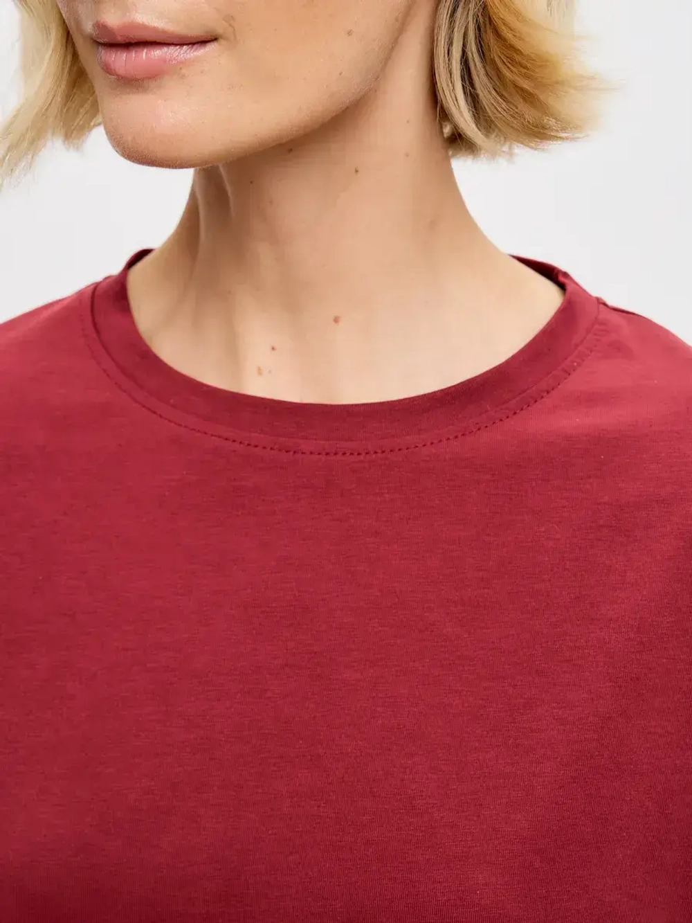 Футболка оверсайз большие размеры летучая мышь винный