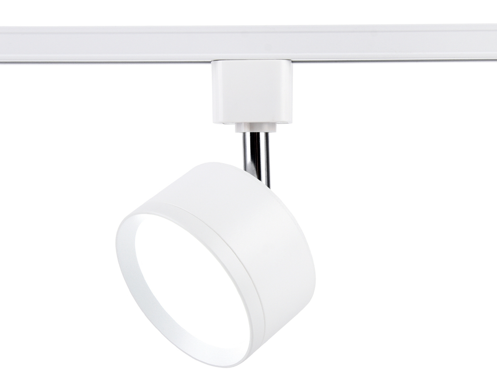 Трековый однофазный светильник со сменной лампой GL5356 WH белый GX53 max 12W