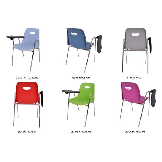 Стул Venezia Chrome (на 4 ножках с подлокотниками и пюпитром)