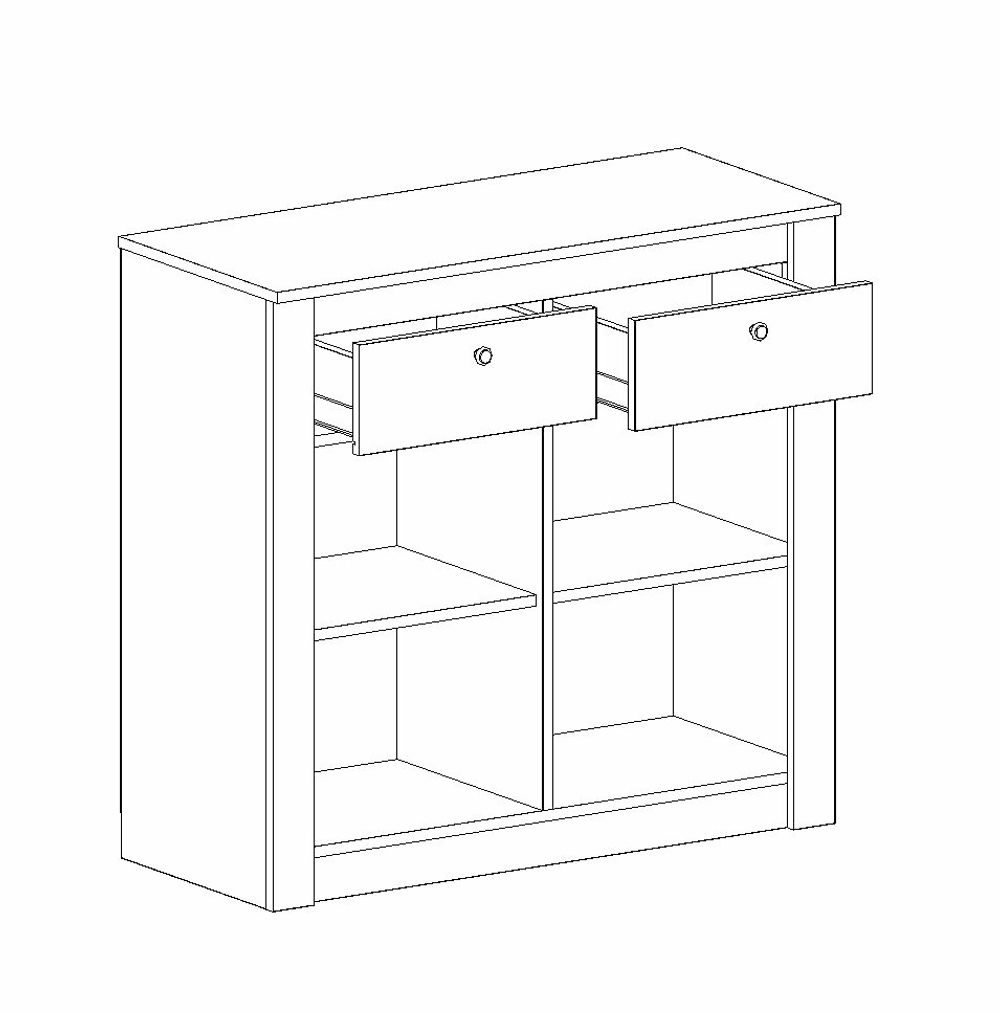 Даллас спальня Тумба с 2 дв и 2 ящ