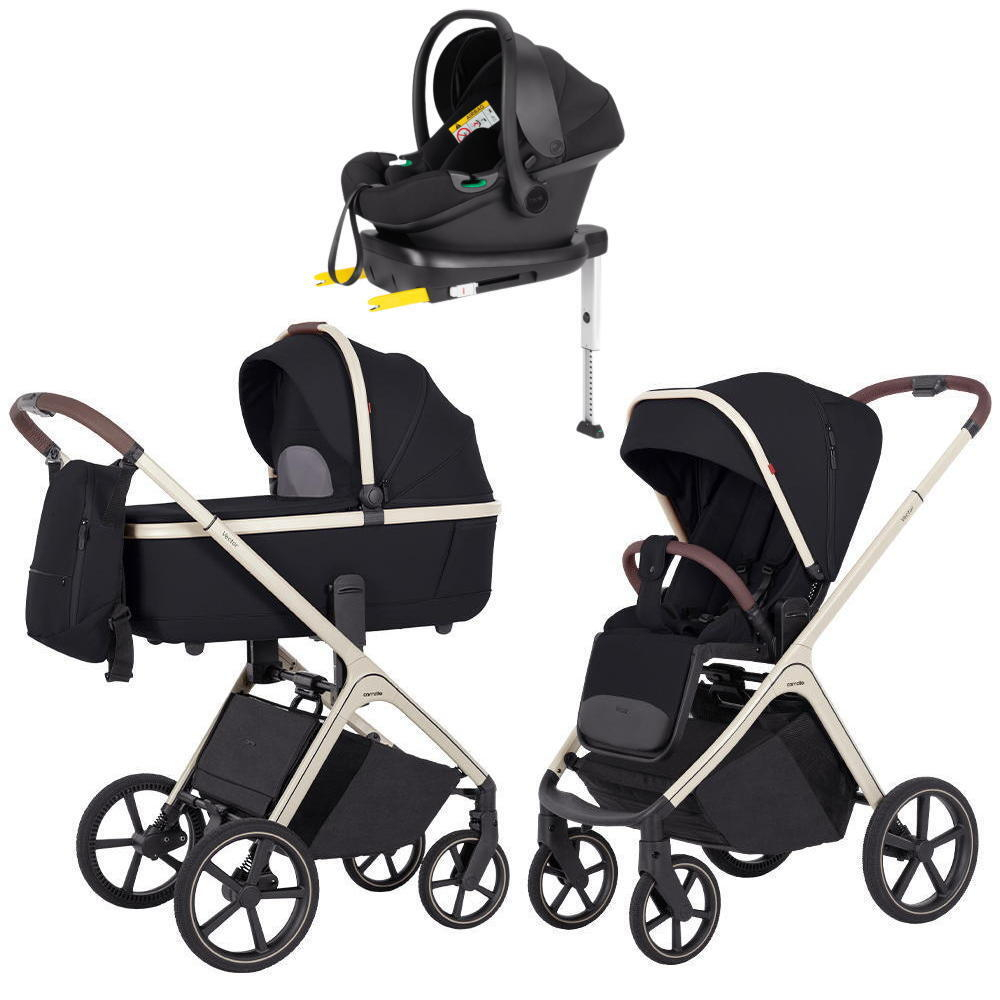 Коляска Carrello Vector CRL-6550 Nova Black Line с базой Isofix 3 в 1 Pearl Black