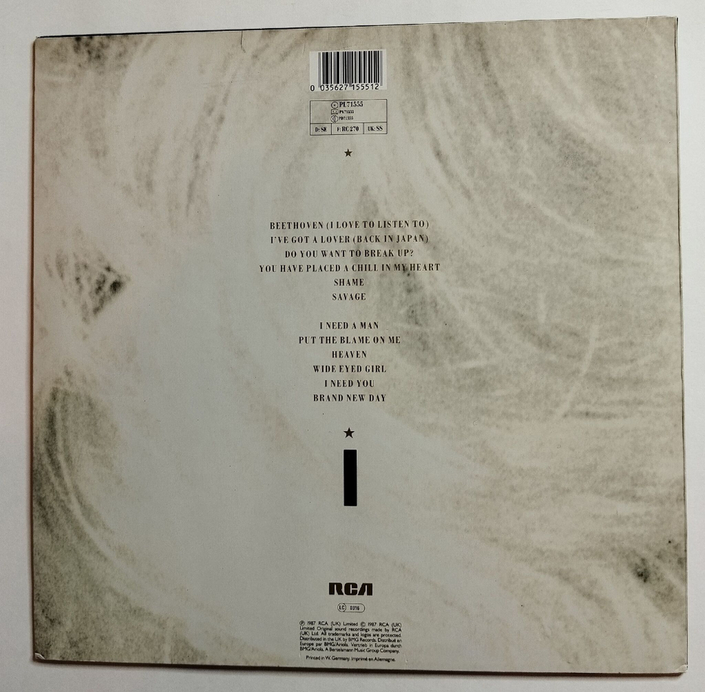 Винтажная виниловая пластинка LP Eurythmics Savage (Germany 1987) (Poster)
