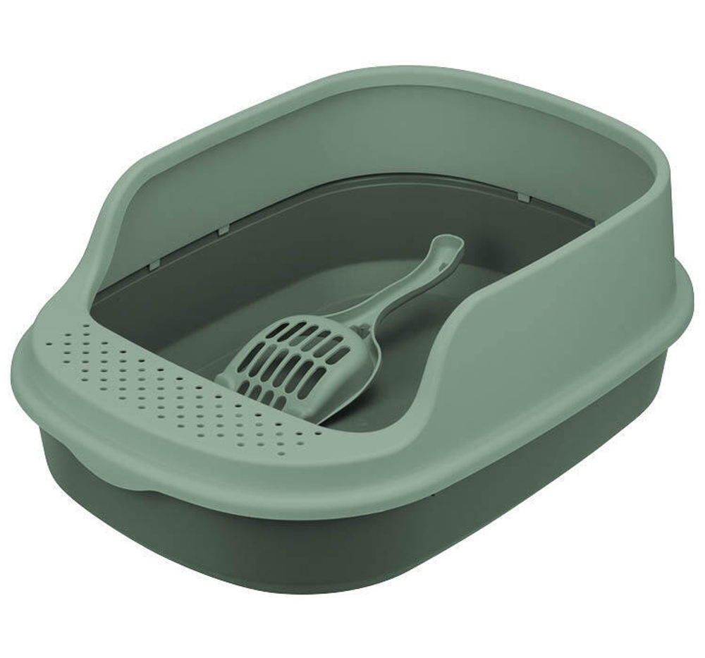 Лоток для кошек ЛЯ-МУРР 480х355мм с высоким бортом + подарок (совок) М1834