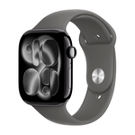 Умные часы Apple Watch Series 11 GPS, 46mm, Jet Black Aluminium Case with Stone Gray Sport Band, S/M