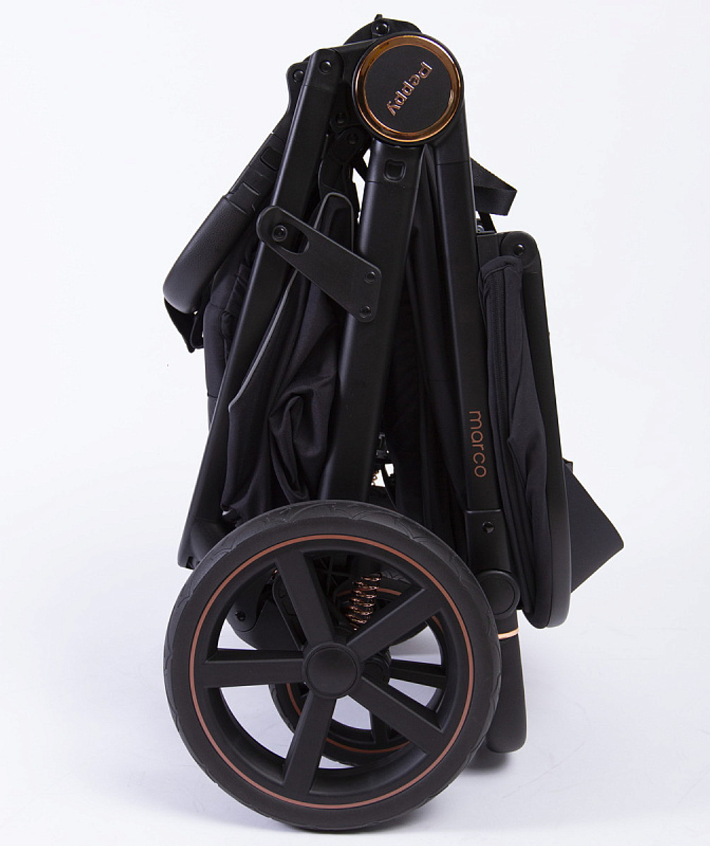 Детская прогулочная коляска Peppy Marco rose black