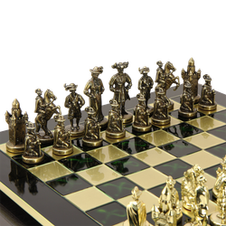 Manopoulos Шахматы бронзовые Рыцари Средневековья