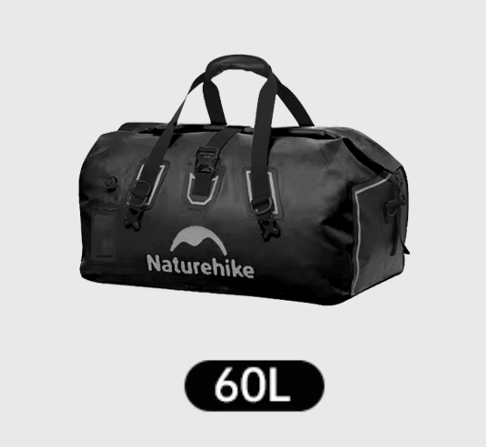 Гермосумка Naturehike 60 л ПВХ (черная), артикул CNK2450XB015-60B