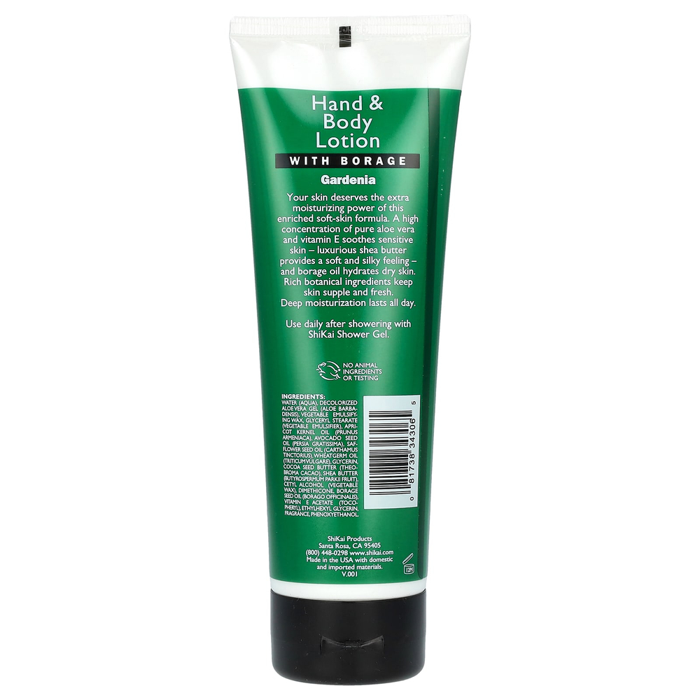 Shikai, увлажняющий лосьон для рук и тела, гардения, 238 мл (8 жидк. унций)