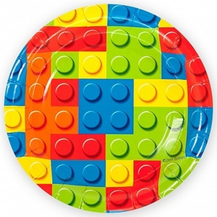 Тарелки (7''/18 см) Конструктор Разноцветный 6 шт.
