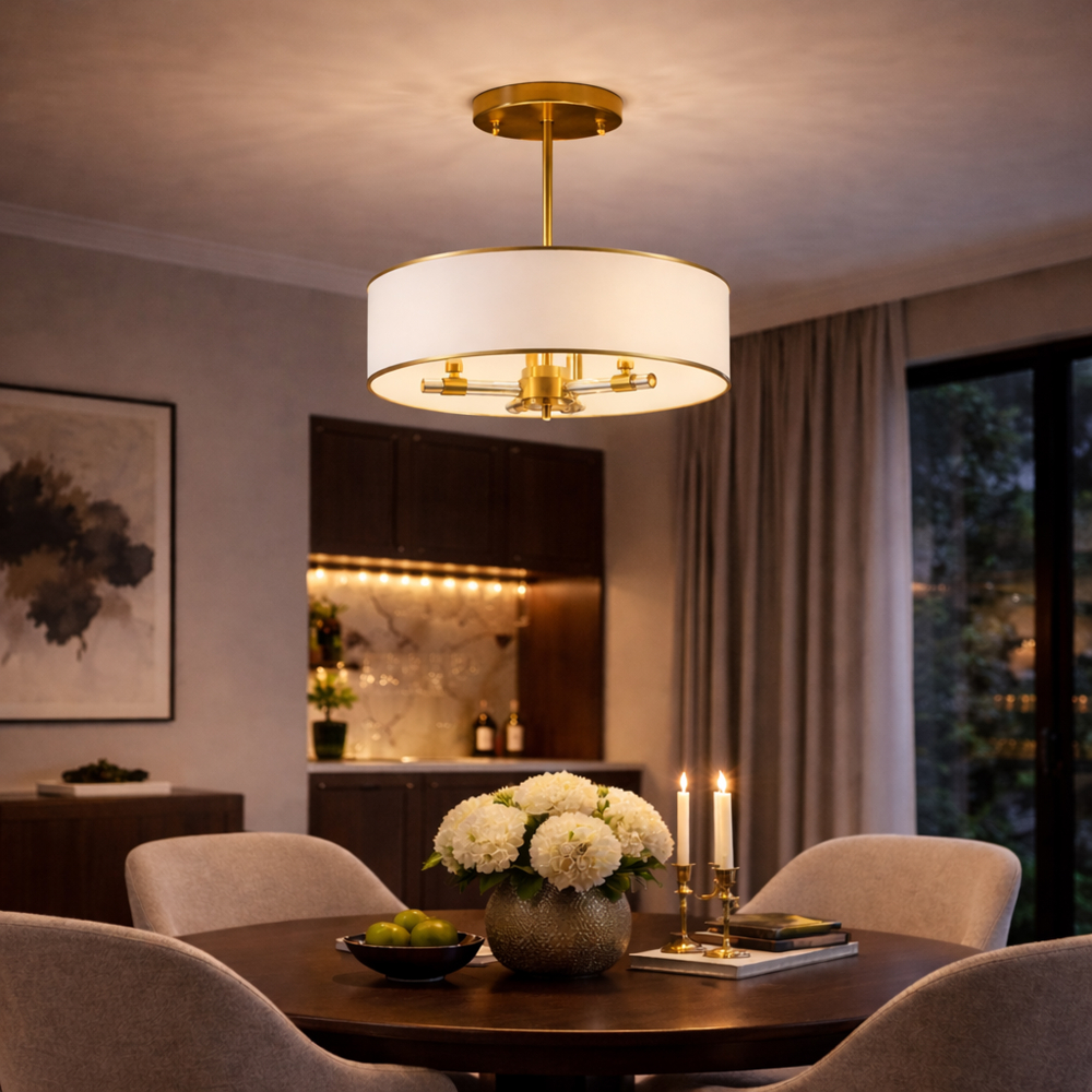 SL1407.302.03 Люстра подвесная ST-Luce Латунь/Прозрачный E14*3 40W АВРЕЛИЯ