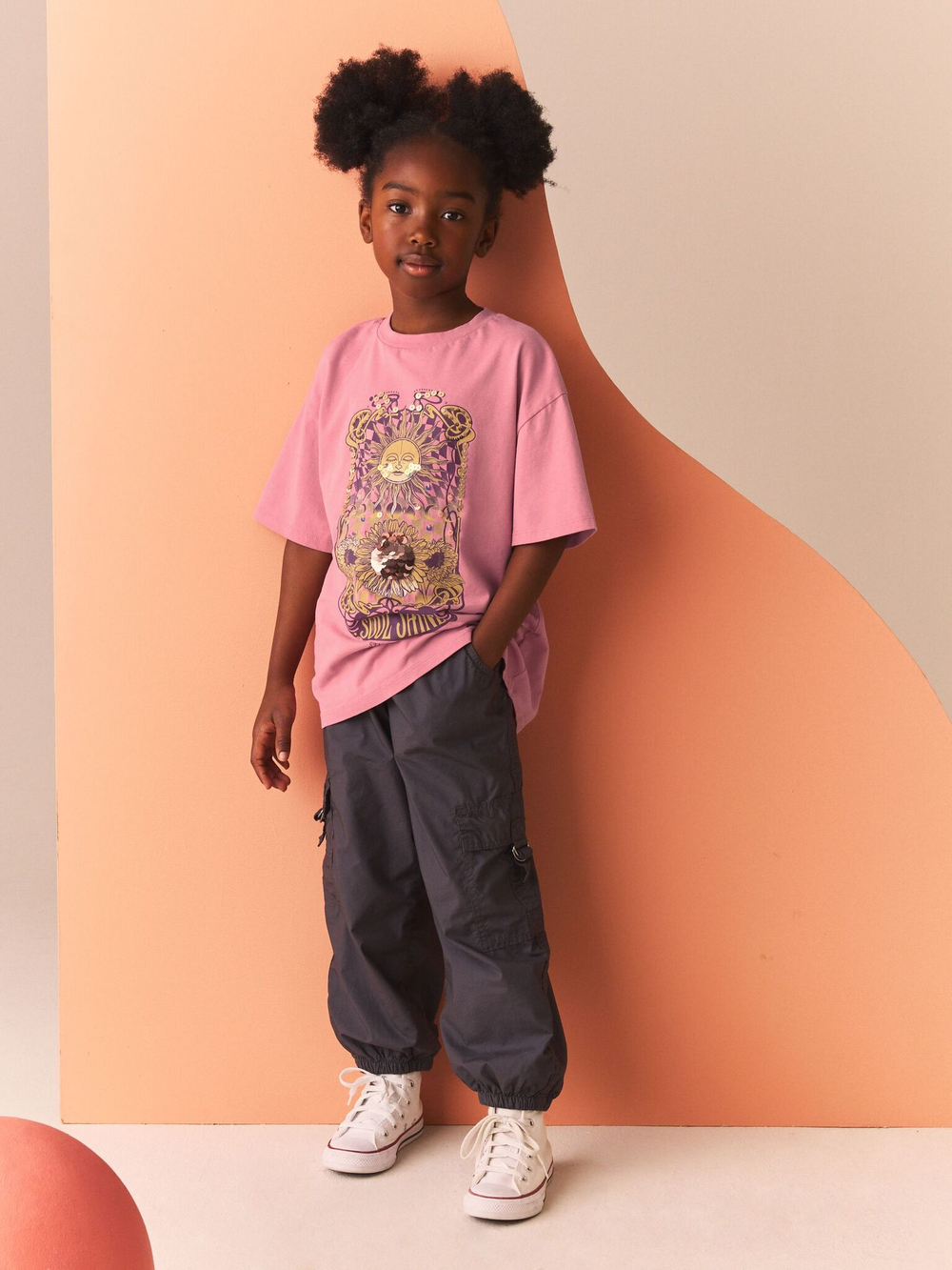 Футболка для девочки Next N94-119, 3 шт., Розовый, Бежевый, Темно-серый