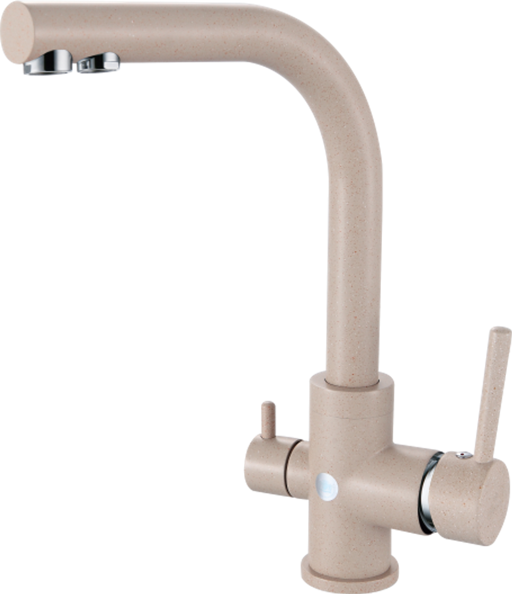 16025-B Смеситель (СВЕТЛО-БЕЖ) с фильт GANZER  (10/1шт)