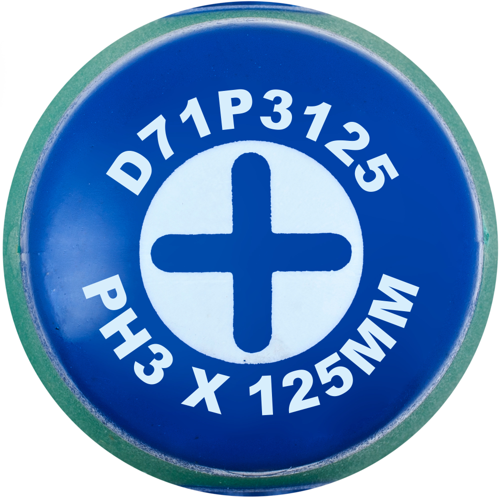 D71P3125 Отвертка стержневая крестовая ANTI-SLIP GRIP, PH3x125 мм