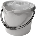 Ведро Etna круглое 9л с отжимом МОП (серый)