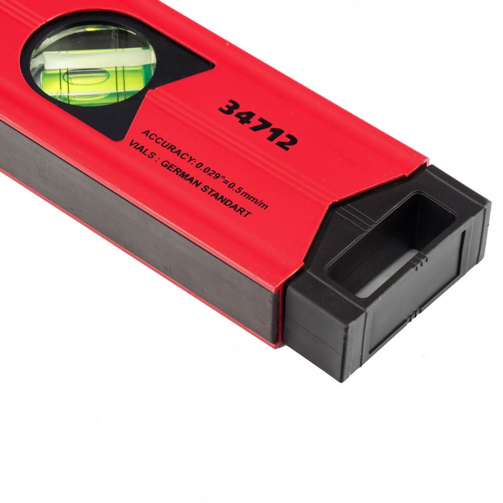 34712 Уровень алюминиевый магнитный, 1200мм, фрезерованный, 3 глазка (1 зеркальный), усиленный/ Matrix