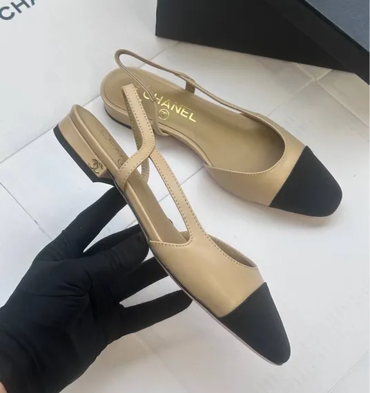 Балетки CHANEL Бежевые