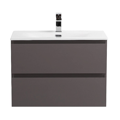 Тумба с раковиной BelBagno 70 KRAFT 39-700/390-2C-SO-GSO+BB700/390ETL темно-серая матовая