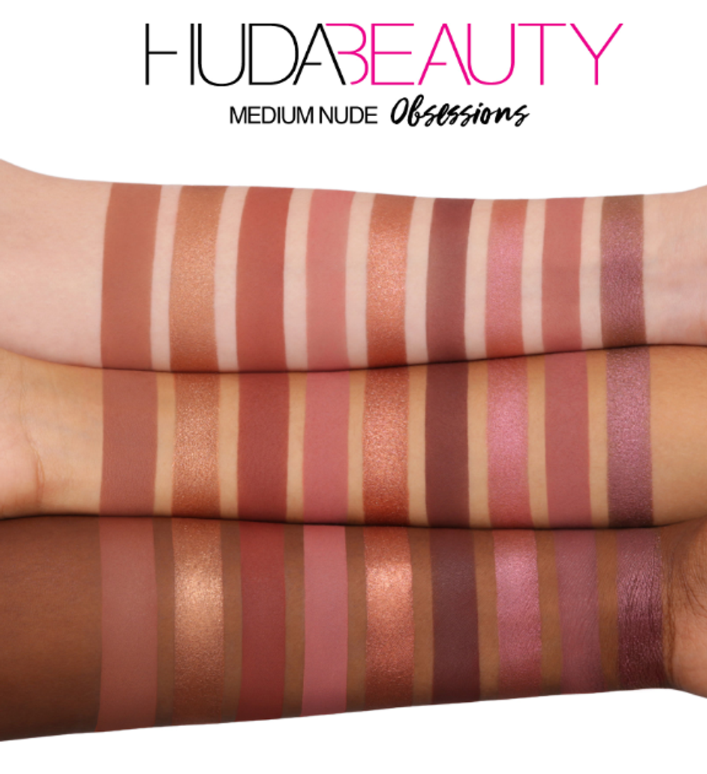 HUDA BEAUTY Obsessions Nude Medium палетка теней