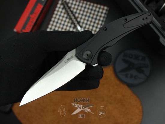 Складной нож KERSHAW Bareknuckle 7777BLKSW c клинком из стали CPM-20CV, рукоять алюминий