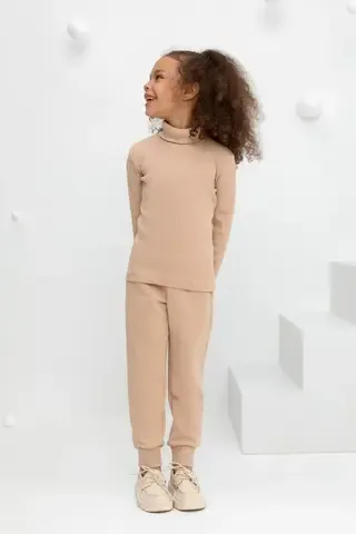 брюки  для девочки  КР 400588/нежный бежевый к415