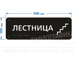 100х300 мм (Сталь 2 мм) Тактильная табличка комплексная, Полноцвет