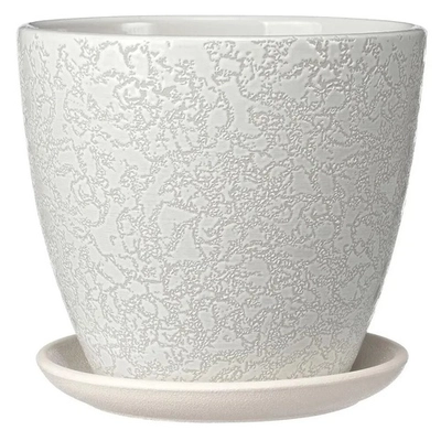 Горшок керамический Маджента белый крокус №1