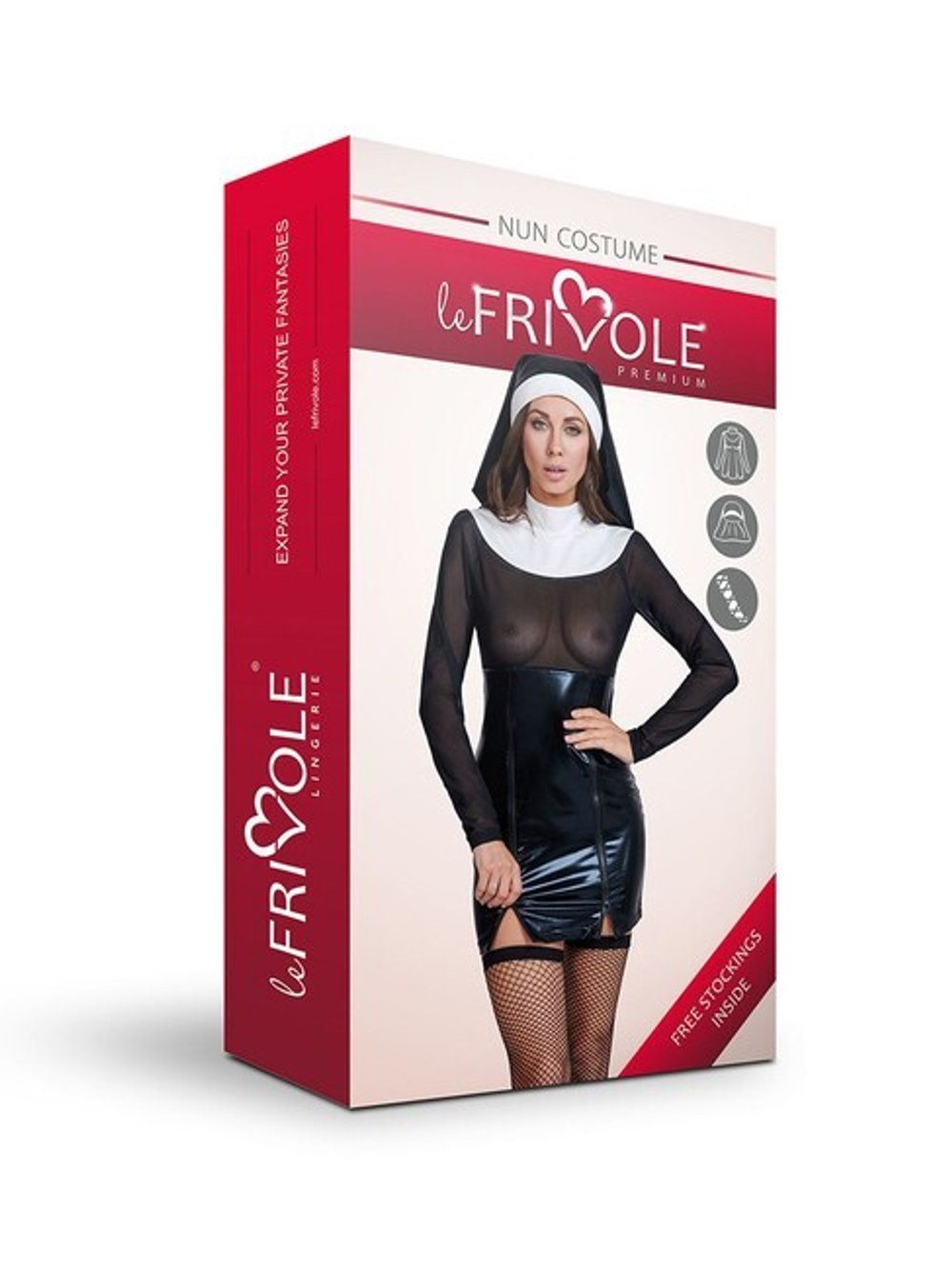 Костюм Монашки SM (42-44) (Цвет: черный с белым)