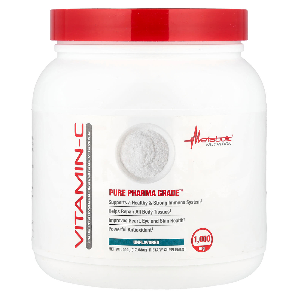 Metabolic Nutrition, Витамин C, без добавок, 500 г (17,64 унции)