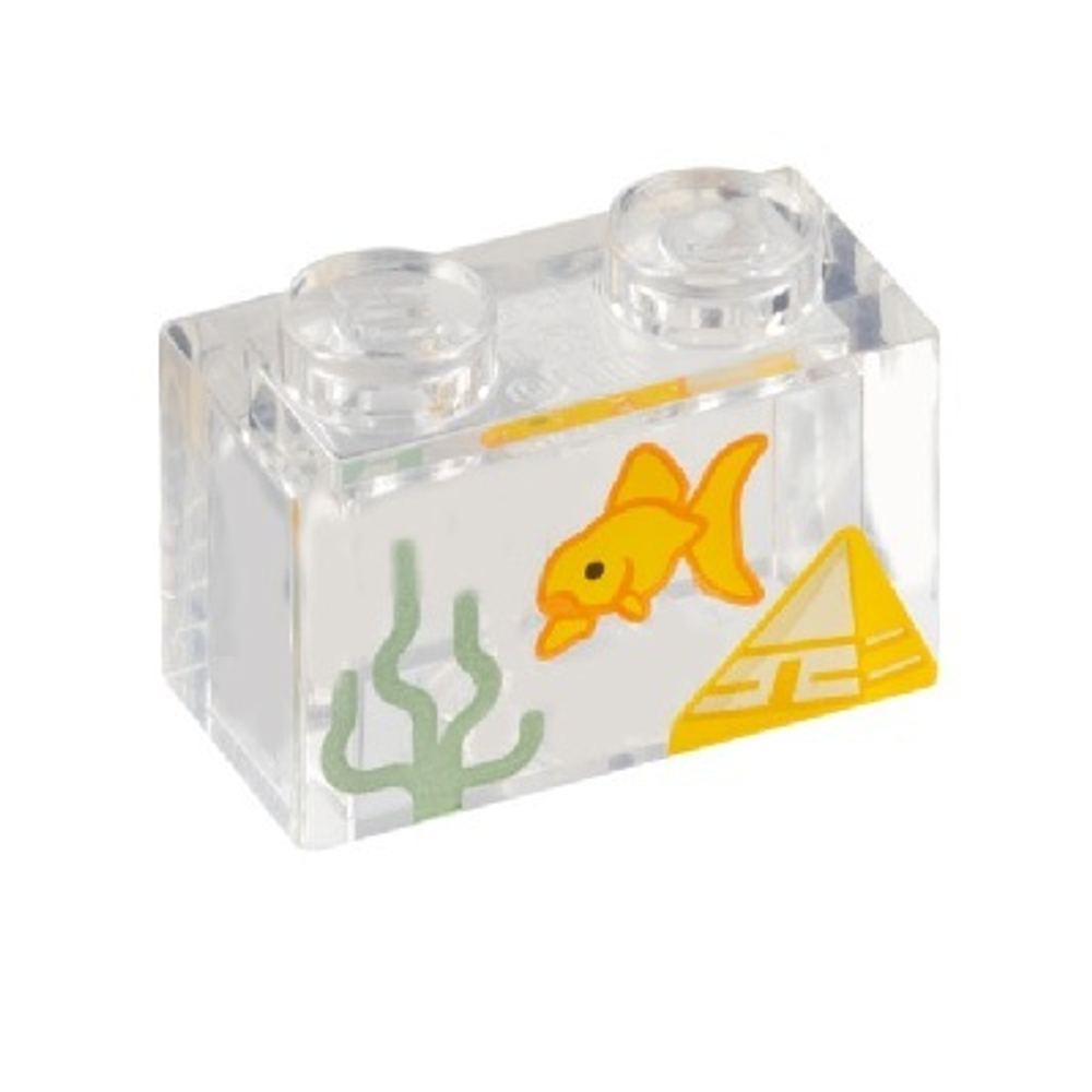 Кирпич без нижней трубы с изображением аквариума 3065pb22