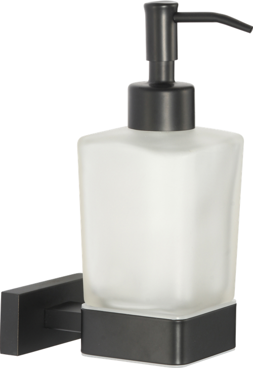 88027-C Дозатор жидкого мыла настенный (ЧЕРНЫЙ) GANZER  (20/1шт)