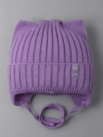 Шапка для девочки с ушками осенняя