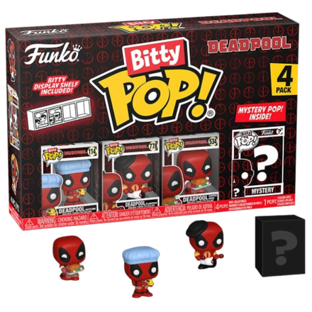 Фигурка Funko Bitty POP! Deadpool Bathtime+Flamenco+Supper Hero+Mystery