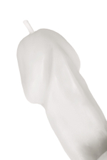 Белая свеча в форме пениса - 47 гр. (Цвет: белый)