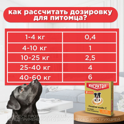 Капли на холку от клещей, блох и гельминтов для собак от 10-25 кг Инсектал комбо С (Neoterica), 1 пипетка Фипронил/Моксидектин
