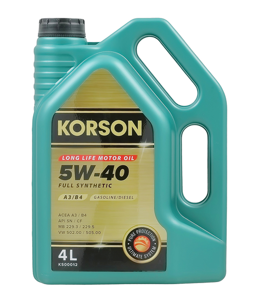Моторное масло Korson 5W-40, синтетическое, 4 л
