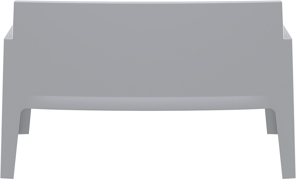 Диван пластиковый двухместный Siesta Contract Box Sofa, серебристый