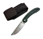 Нож складной Кузница Семина "Тунгус", сталь VG10, рукоять G10 черно-зеленая