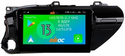 Магнитола для Toyota Hilux 8 2015-2023+ - Airoc 2K AU-1119 Android 13, TS20, 12/512Гб, SIM-слот