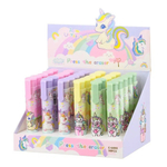 Ластик Basir, выдвижной автоматический, серия "Единорог", цветной корпус с рисунком единорога