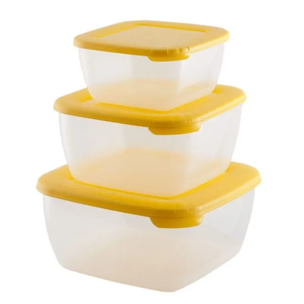 Комплект контейнеров СВЧ 0,46+0,95+1,5л, квадро ЛАЙТ