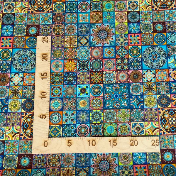 МАРРАКЕШ ГОЛУБАЯ ЛАГУНА 100% хлопок Handmade Fabrics 3