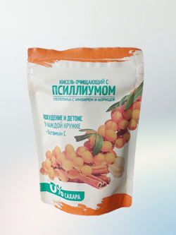 Кисель очищающий с псиллиумом "Облепиха с корицей и имбирем", 160гр. АЛТАЙПЛОД