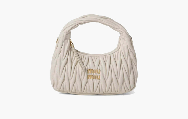 Сумка Miu Miu Wander Matelasse Nappa Leather Hobo Bag "White"